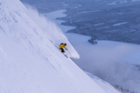 Reine Barkered, skiing in sunset Åre Sweden, Photographer, filmmaker, Alexander Ryden, Skidåkning, åre ski,