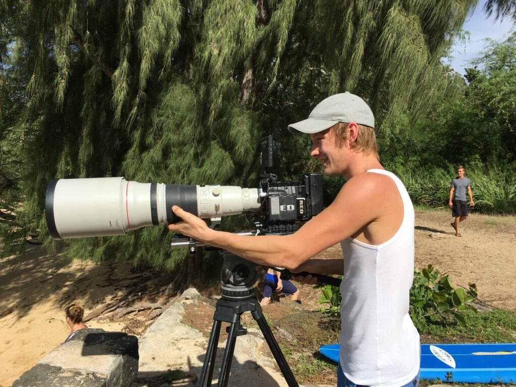 Red Camera big lens, Alexander Ryden filmmaker, Hawaii filmmaking