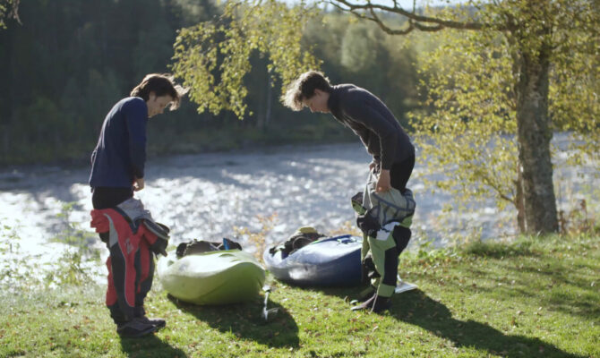 Marcus Junkka forspaddling, Kajak, Alexander Ryden Adventure filmmaker, Ristafallet kajak